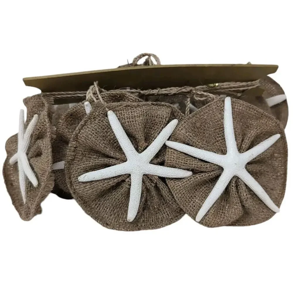 Christmas Starfish 6 foot Garland Holiday Coastal Collection Cottagecore NEW NWT